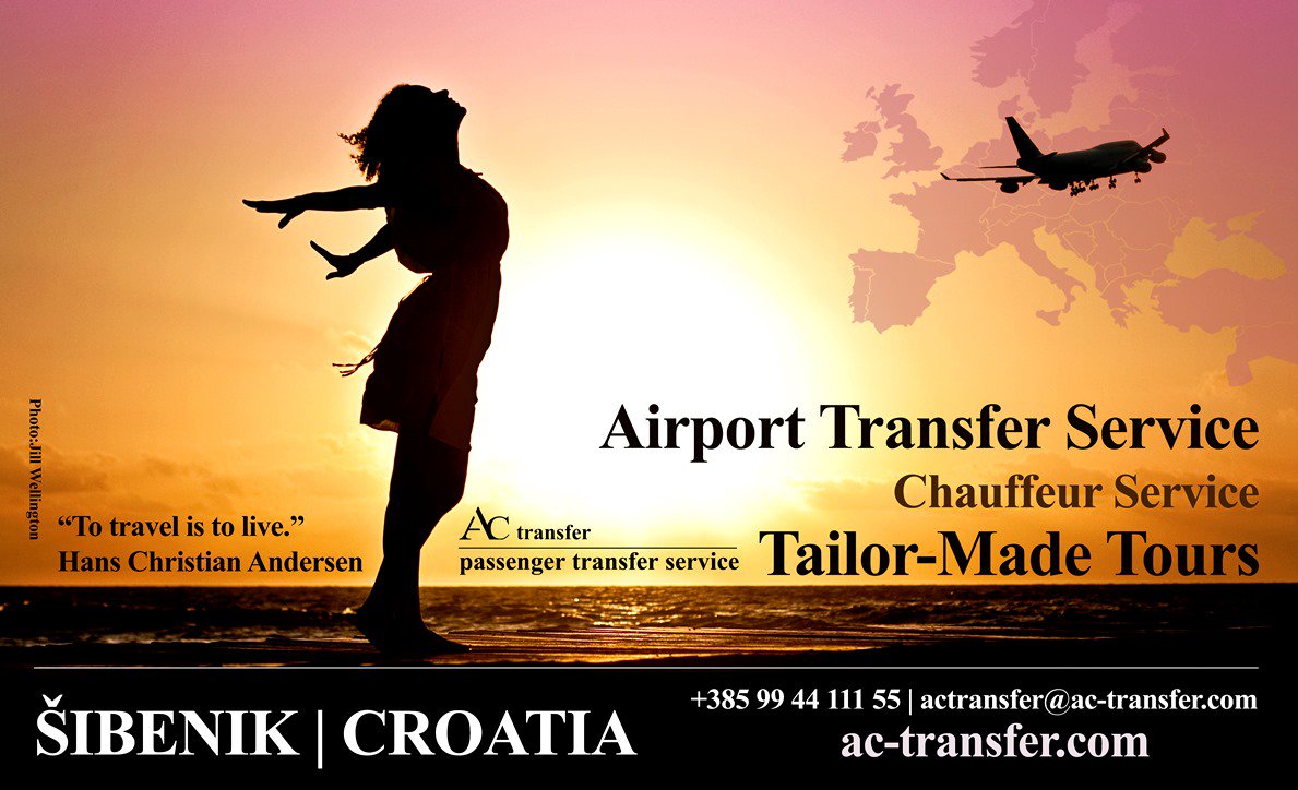 AcTransfer's tweet image. AC TRANSFER
sibenik | croatia
-------------------------
PRIVATE TRANSFER
free WiFi-dual zone air conditioning-tinted glass 
passenger ins.-passenger transport licence

Contact us :
+385 99 44 111 55
actransfer@ac-transfer.com
ac-transfer.com