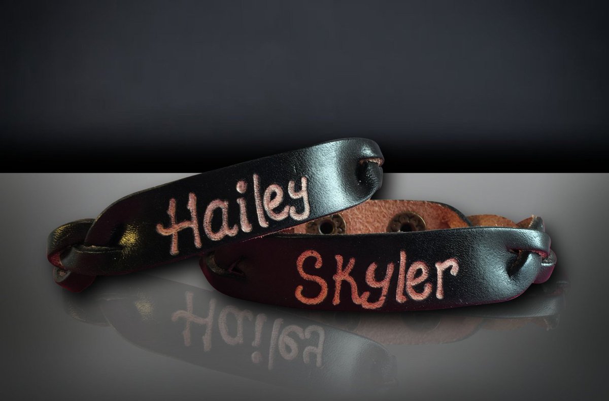 Shockwavemb's tweet photo. Engraved leather bracelets - Custom leather engraved Bracelets - Personalize leather braided name bracelets - Engraved couples gift https://t.co/ir34vCaerF #ShockwaveMB #Etsy #LeatherBracelet https://t.co/BEZgRioGS0