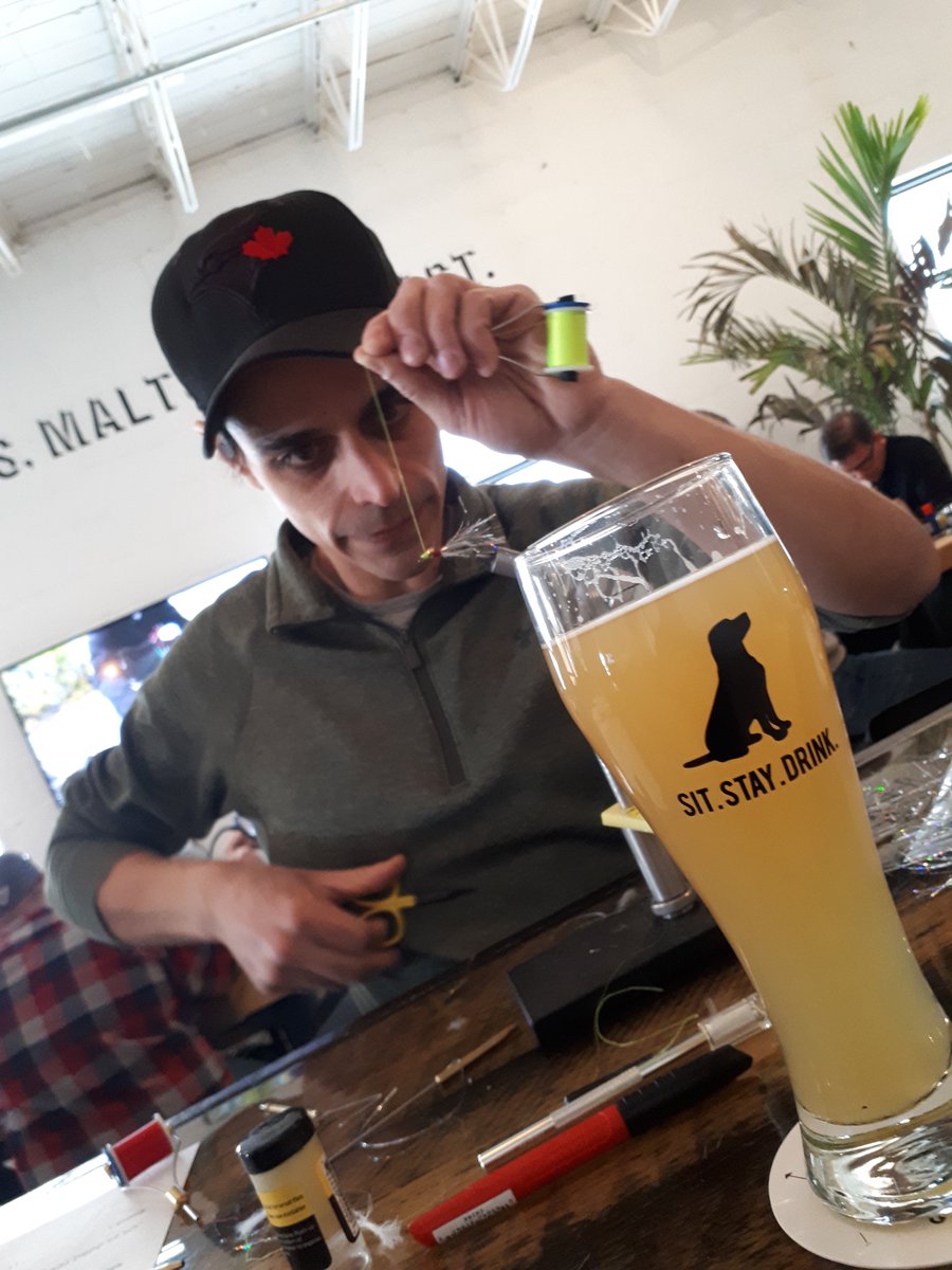 BlackLabBeer's tweet photo. Intense Fly Fishing Lure Tying competition here today. Come by and see what @DriftOutfitters is all about. And maybe grab a #BlackLabBeer while you're here...? #BuildingABrewery #LeslievilleLiving #FishingAndBeer #CraftBeerTO #DogFriendlyBrewing #EastSideBrewing #TorontoTapRooms https://t.co/Y5SNPWSQeC