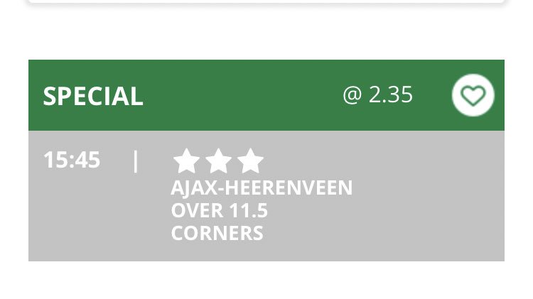 Yes! Ajax and Corners is a Winner forever!
#AJAHEE
💚⚽️ http://welovegoals.com 18+