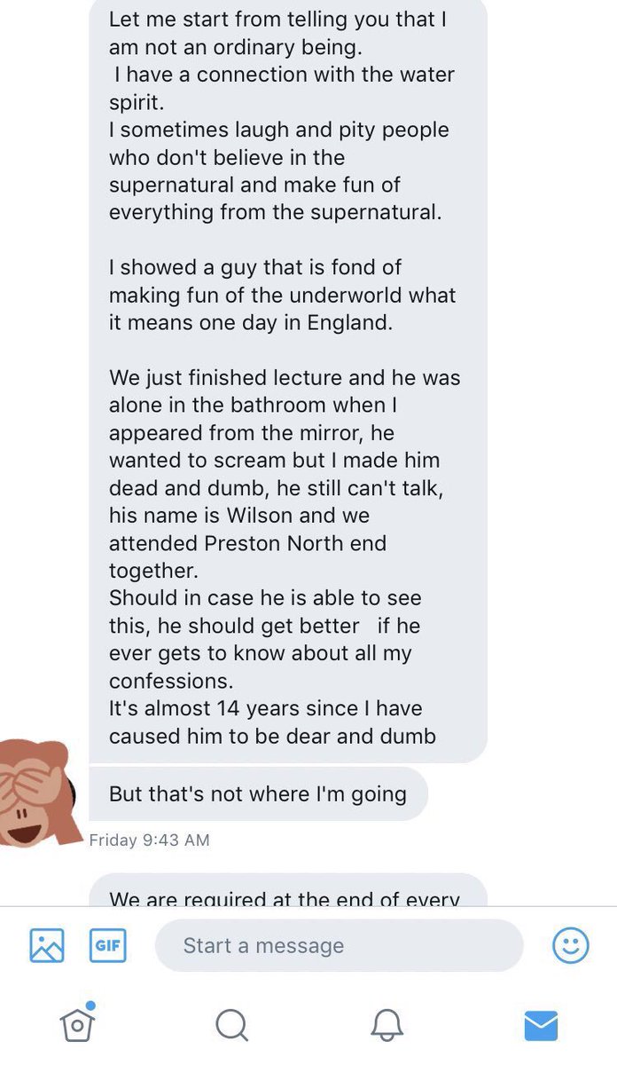 Postsubman's tweet photo. -

"Okay , We got this and everything sounds really weird and scary" 🌚🌚
#Thread 👇🏽👇🏽 https://t.co/qbMRbpckVG