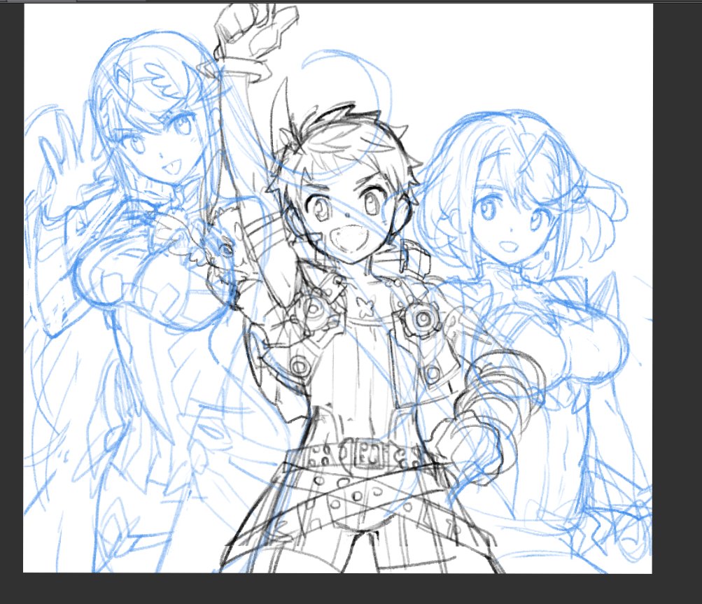 【⚡️イラストが出来るまで1】※9割ラフ 