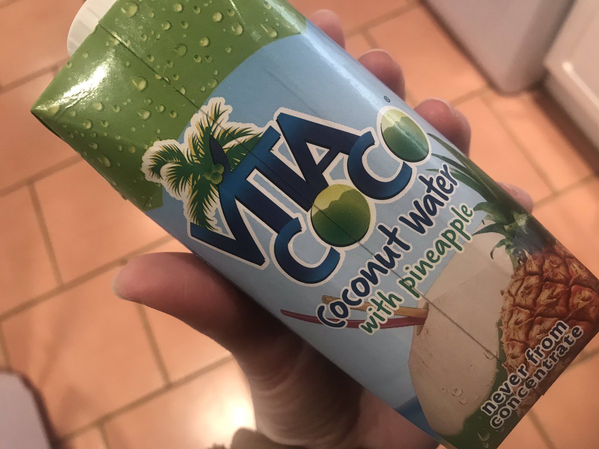 Beads_n_Bows's tweet photo. Picked this up earlier. Tastes a bit like pina colada....just missing the rum 😜 @holland_barrett #hollandandbarrett @VitaCocoUK https://t.co/WcTasGWiWR