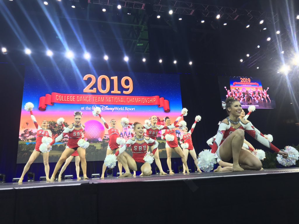 You can feel the fire from <a href="/SBUdanceteam/">SBU Dance Team</a> as they take on Div I pom finals🔥 #UDAnationals