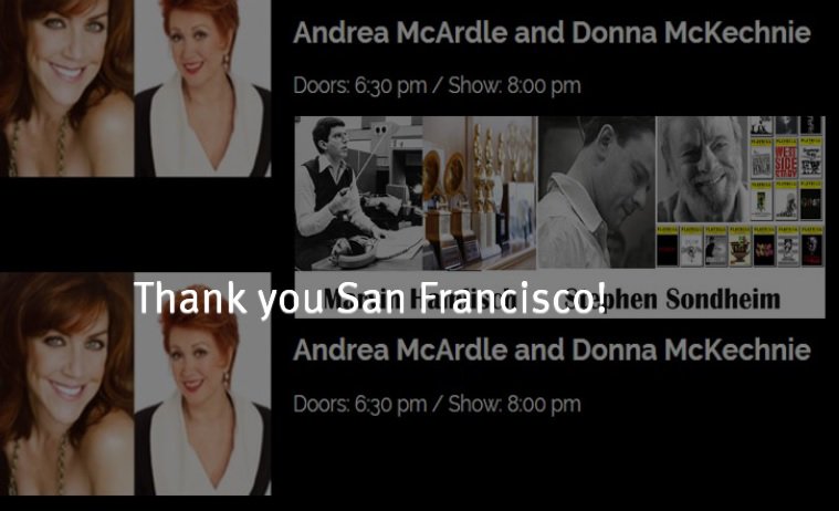 Marvin Hamlisch (@marvinhamlisch) on Twitter photo Thank you San Francisco, CA & Feinsteinās At The Nikko! (Presented: āAndrea McArdle & Donna McKechnie Celebrate Sondheim & Hamlischā <a href="/AndreaMcCardle/">Andrea McCardle</a> <a href="/DonnaMcKechnie_/">The Donna McKechnie</a> #StephenSondheim #marvinhamlisch <a href="/FeinsteinsSF/">Feinstein's SF</a> <a href="/hotelnikko/">Hotel Nikko Curitiba</a> #SanFrancisco >> marvinhamlisch.us/?p=15189 Thank you San Francisco, CA & Feinsteinās At The Nikko! (Presented: āAndrea McArdle & Donna McKechnie Celebrate Sondheim & Hamlischā <a href="/AndreaMcCardle/">Andrea McCardle</a> <a href="/DonnaMcKechnie_/">The Donna McKechnie</a> #StephenSondheim #marvinhamlisch <a href="/FeinsteinsSF/">Feinstein's SF</a> <a href="/hotelnikko/">Hotel Nikko Curitiba</a> #SanFrancisco >> marvinhamlisch.us/?p=15189
