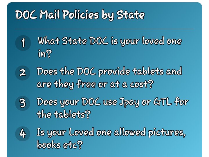 SistersvSystem's tweet photo. Please help me gather nationwide information for the petition against the unfair mail practices by the DOC's https://t.co/0PgJ4lSEwm