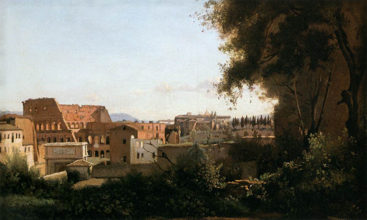 By
French landscape & portrait painter:
   Jean-Baptiste-Camille Corot (1796-1875)

He is, as well, a printmaker in etching.

'The Coliseum Seen from the Farnese Gardens'
1826

#JeanBaptisteCamilleCorot #CamilleCorot #peintrefrançais #peinture #frenchpainting #printmaking #art