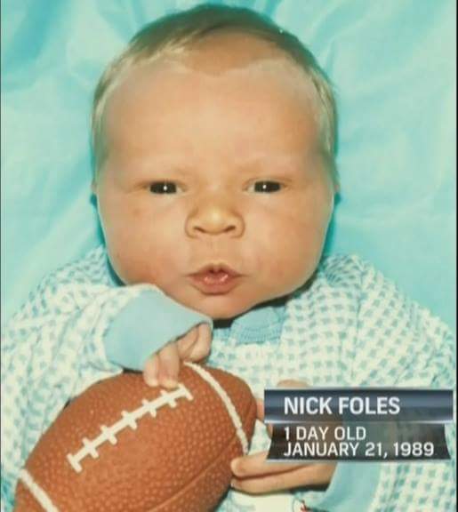  Happy birthday Nick Foles. You were an adorable baby. Learning about football since day one    
