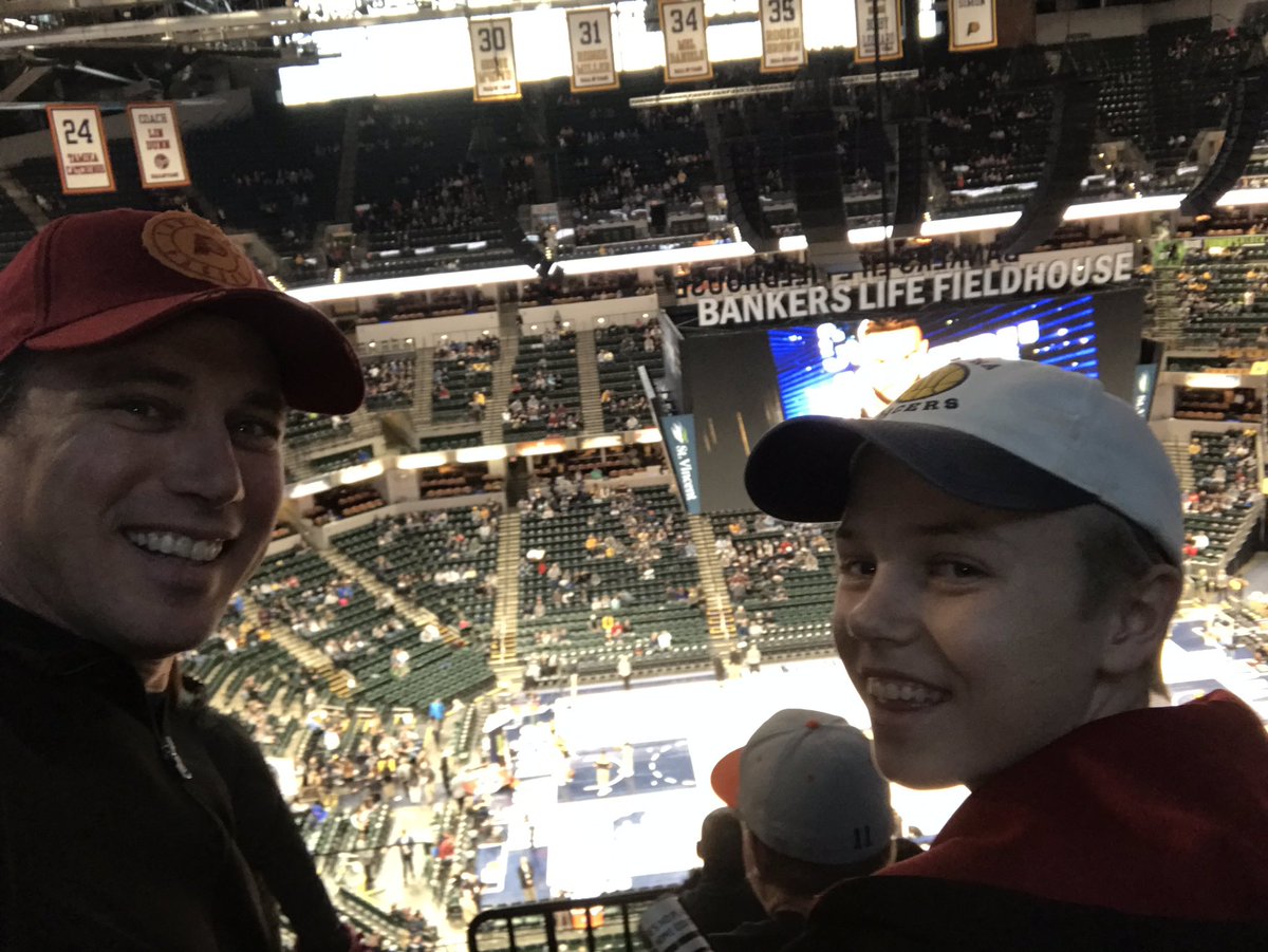 thaddeusrex's tweet image. Christmas gifted him a #pacersgamenight . And he invited me! #whenfatherhoodrocks