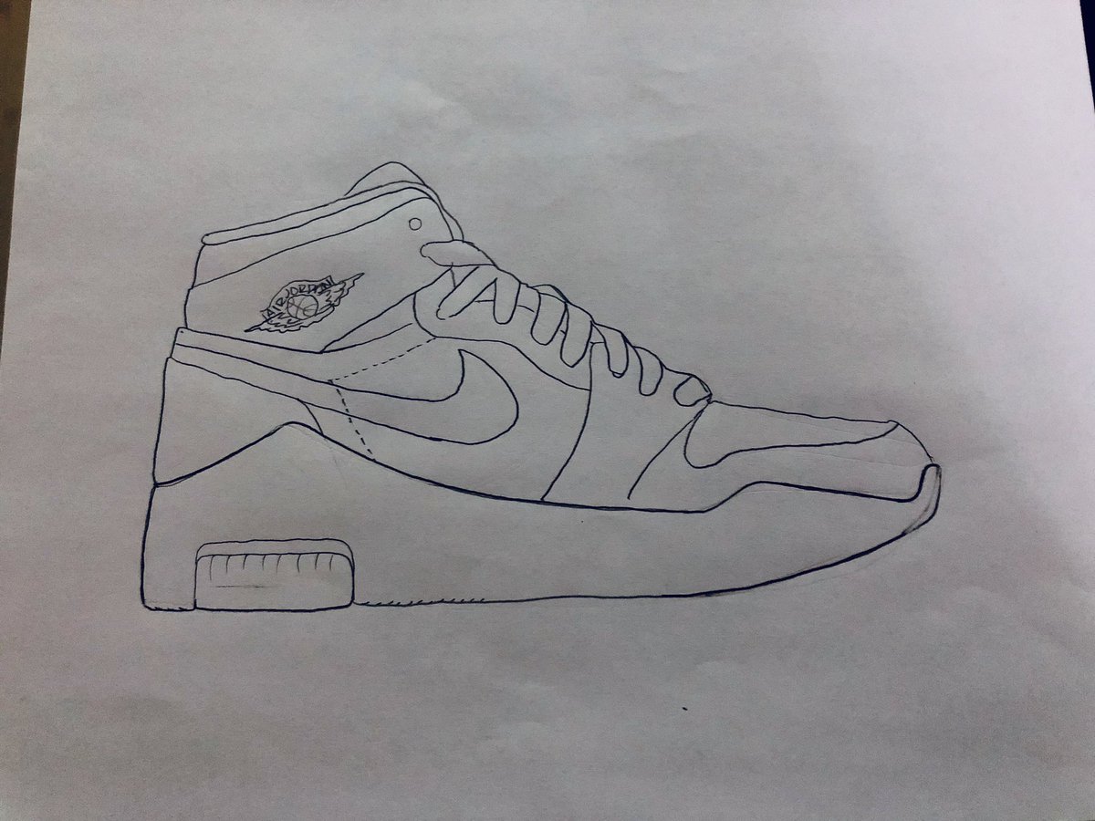 brino23's tweet photo. Been working on a few sketches today... started with a Jordan 1 + FOG sole swap, then changed the upper to a more current design, added color...I introduce you to the FEAR OF GOAT 1 https://t.co/e6Ku8j8dT2