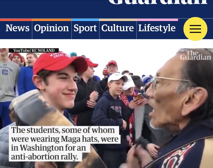 #CovingtonCatholic brilliant display of American stupidity. Minors or not... they get the ideas from adults!!