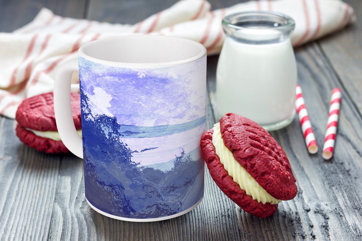 NEW PRODUCT!! Take a look at this lovely mug now available on my #etsy shop in both 11oz & 15oz sizes:  etsy.me/2R1yUa

#ceramiccoffeemug #mug #coffeemug #11ozmug #15ozmug #houseware #artprintmug #landscapeprintmug #bluelake #bluemug #cutemug #lakeprint