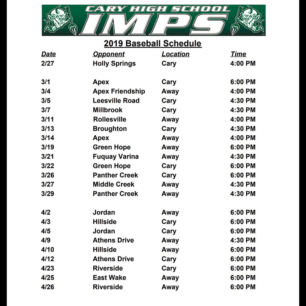 ImpsBaseball's tweet photo. Getting close!! One more to add for a full 24.  Lots of great teams on the schedule.  Great tests.  Great challenges.  Answered by great effort and preparation!! #1Speed #ImpMOB https://t.co/zgdQWnCjlf