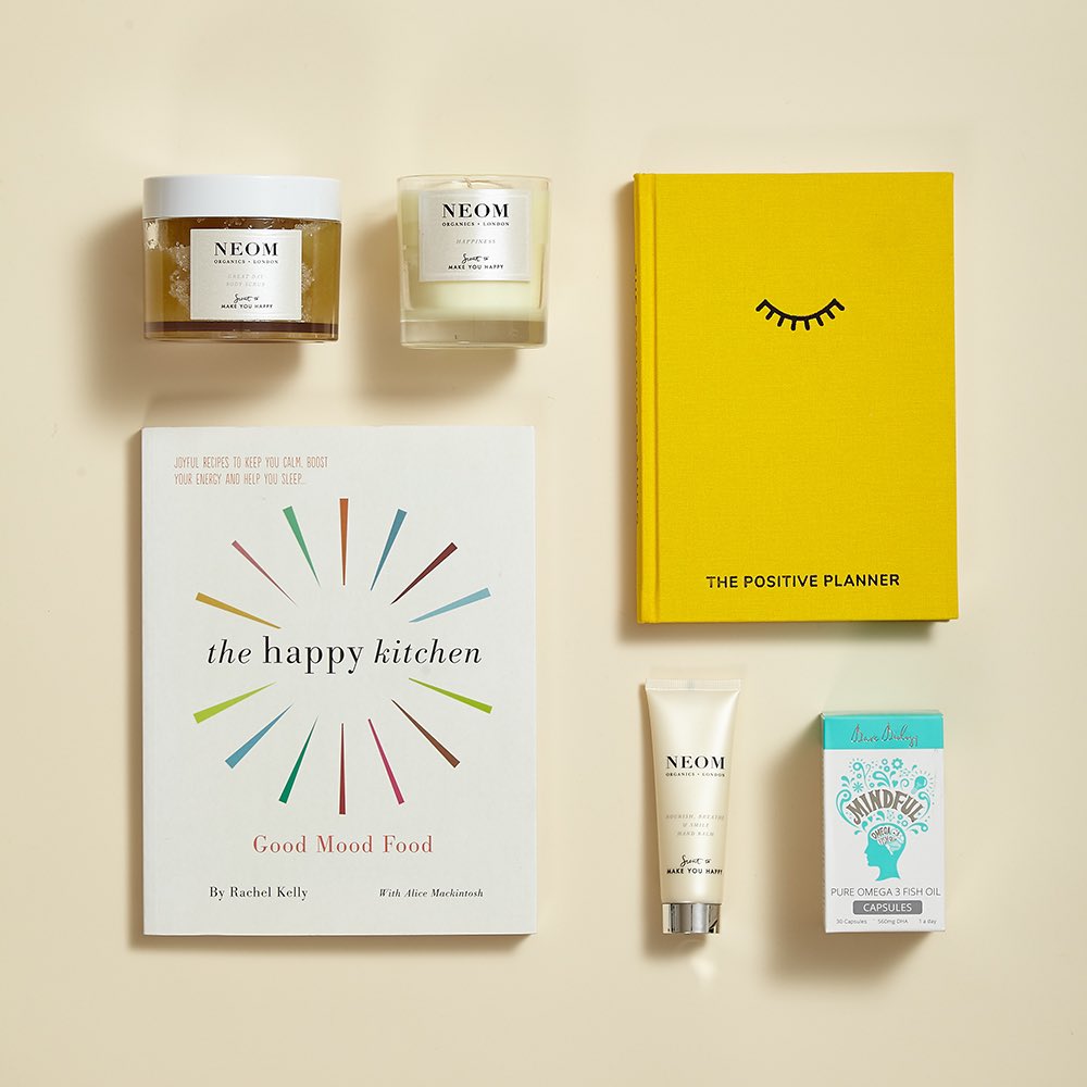 Need a January mood boost? Meet the Happiness Edit ⚡️ 👋🏻 . Wellbeing columnist @susannahtaylor_  &amp; @nicolaelliott’s edit of six brilliant products including our Neom favourite plus book from <a href="/rachelkelly/">rachel kelly</a> &amp; capsules from <a href="/barebiology/">Sabine Blanc</a> &amp; @postiveplanner. bit.ly/2sB1QfE