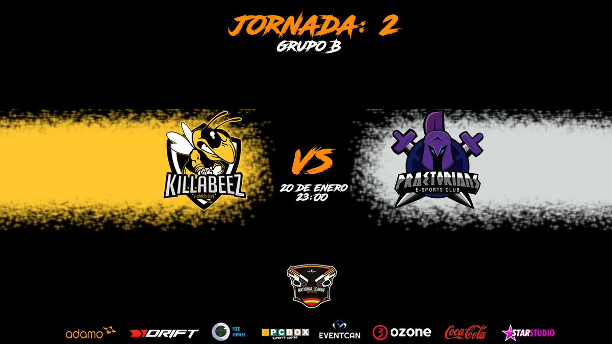 Nationaleague's tweet photo. Hoy cerramos la 2ª jornada

🗓️Hoy
⏰23:00h
@KILLABEEZesport 🆚@Praetorians_E_C 

📺https://t.co/T2wxqWClmE  
📺https://t.co/szXQ1I7loZ
🎙️@franperezperez y @angycsgo 

@CocaColaEP_es @DRIFTgamingeu @OzoneGamingEs @PcBoxSantander @StarStudioES @PeekServers @adamo_es https://t.co/pAKIozLc3L