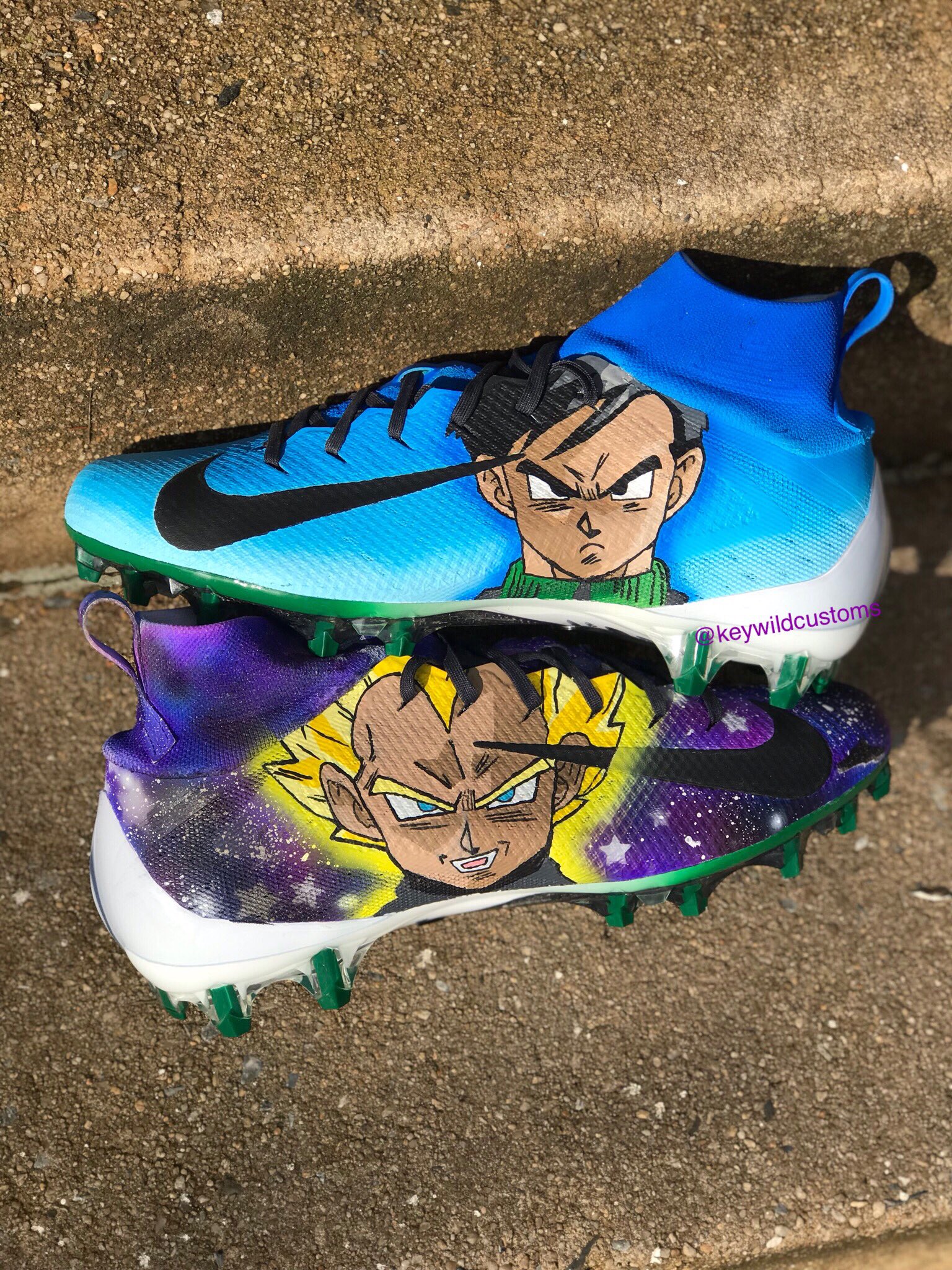 KWC on X: 'DBZ Themed Nike Vapor Untouchable Pro 3 Custom! —— Want your own  pair customized? Dm me for prices! #dbz #dragonballz #cleats  #footballcleats #lacrosse #coolestcleats #customcleats   / X