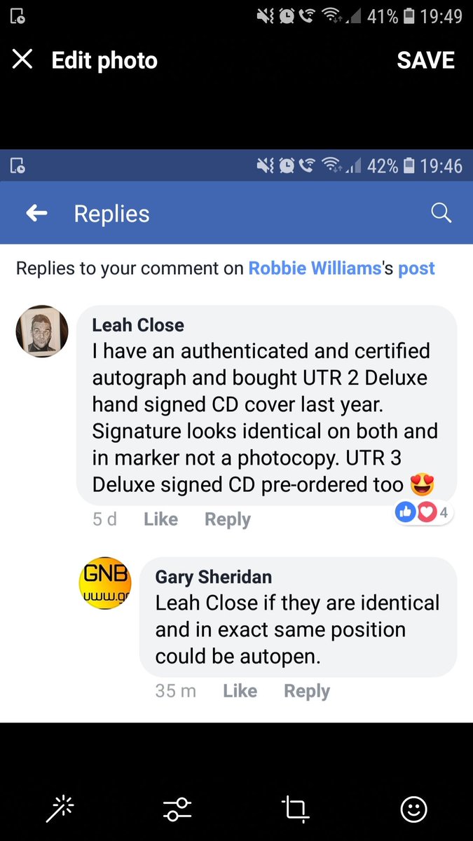 leah_close's tweet photo. @poppapete299 @robbiewilliams please please dispel the rumours that these are autopened.....some people just can't be nice at all! 🙄 https://t.co/luB0OnnsBZ