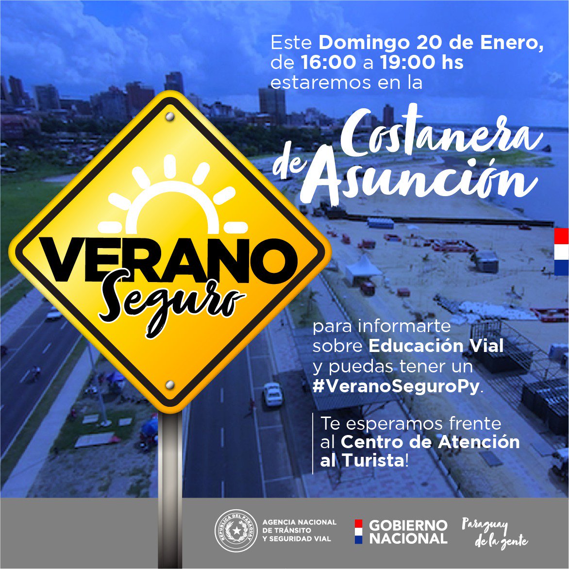 mopcparaguay's tweet photo. Hasta las 19:00 estamos en la Costanera de Asunción, apoyando la campaña #VeranoSeguroPy con la @antsv_py. A veces es mejor tener la cabeza dura, usa siempre casco. https://t.co/TJOERg3xtG