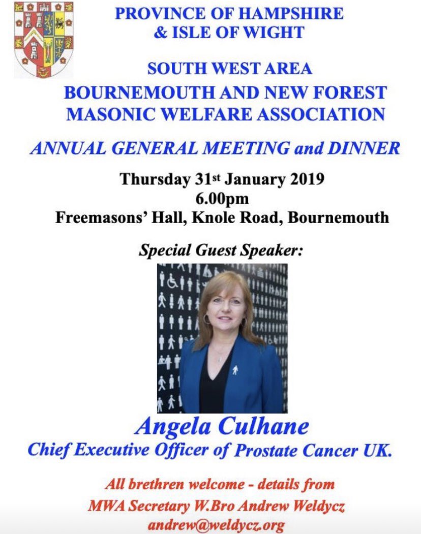 Brethren, please get behind this important meeting with an excellent speaker talking about a subject that affects us all...