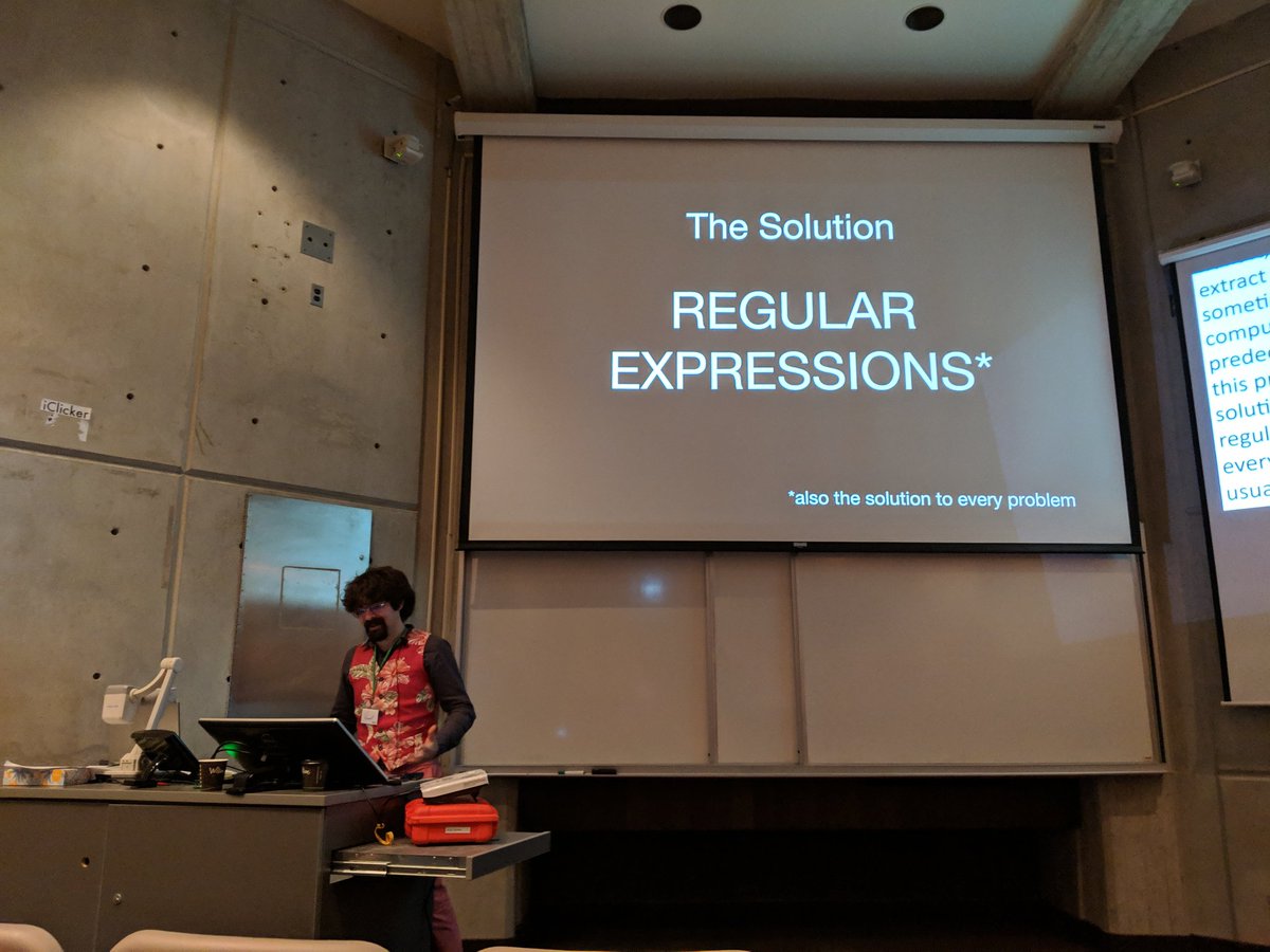 Regular expressions - everyone's favourite go-to solution that usually results in a second really large problem

#starcon