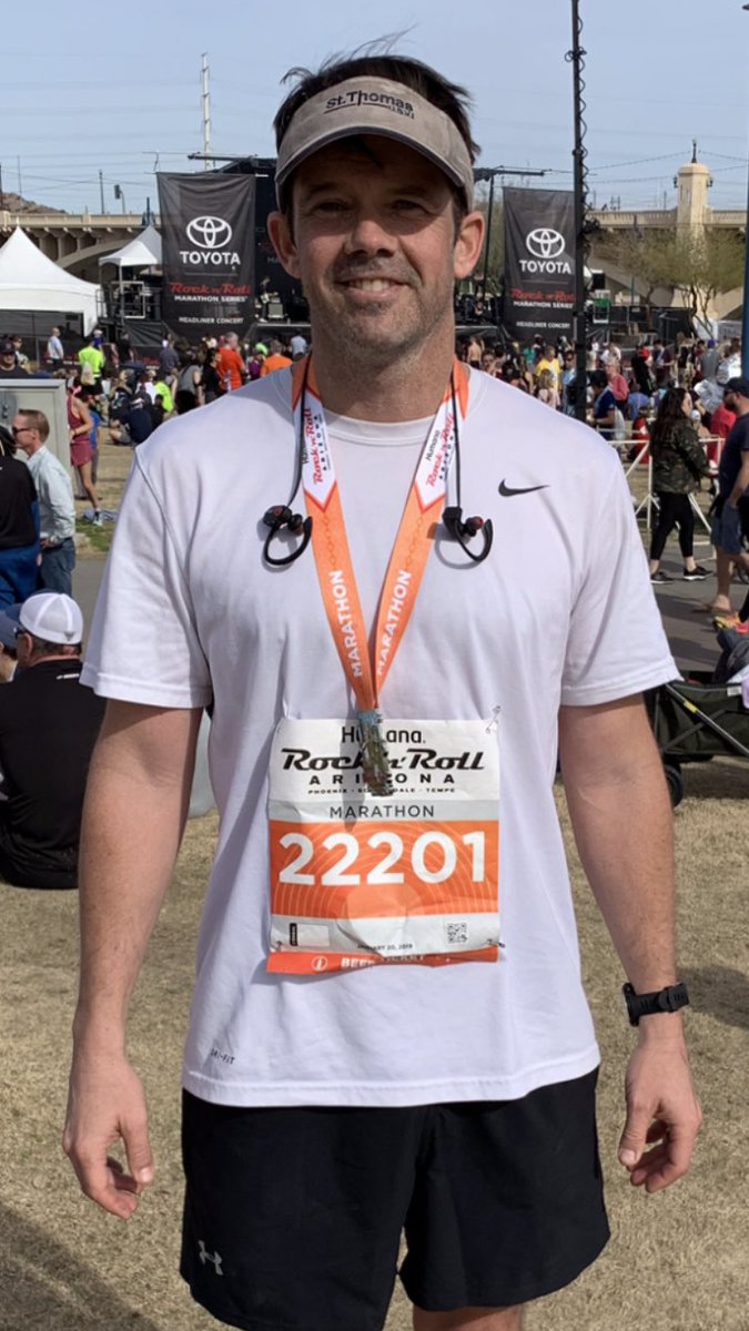 TJungling13's tweet image. Grateful to have been able to finish my first (and possibly only) full marathon. The #RnRArizona was a blast! (for the first 20 anyway). Big thanks to my coach @joleneh3  Couldn’t have done it without her!