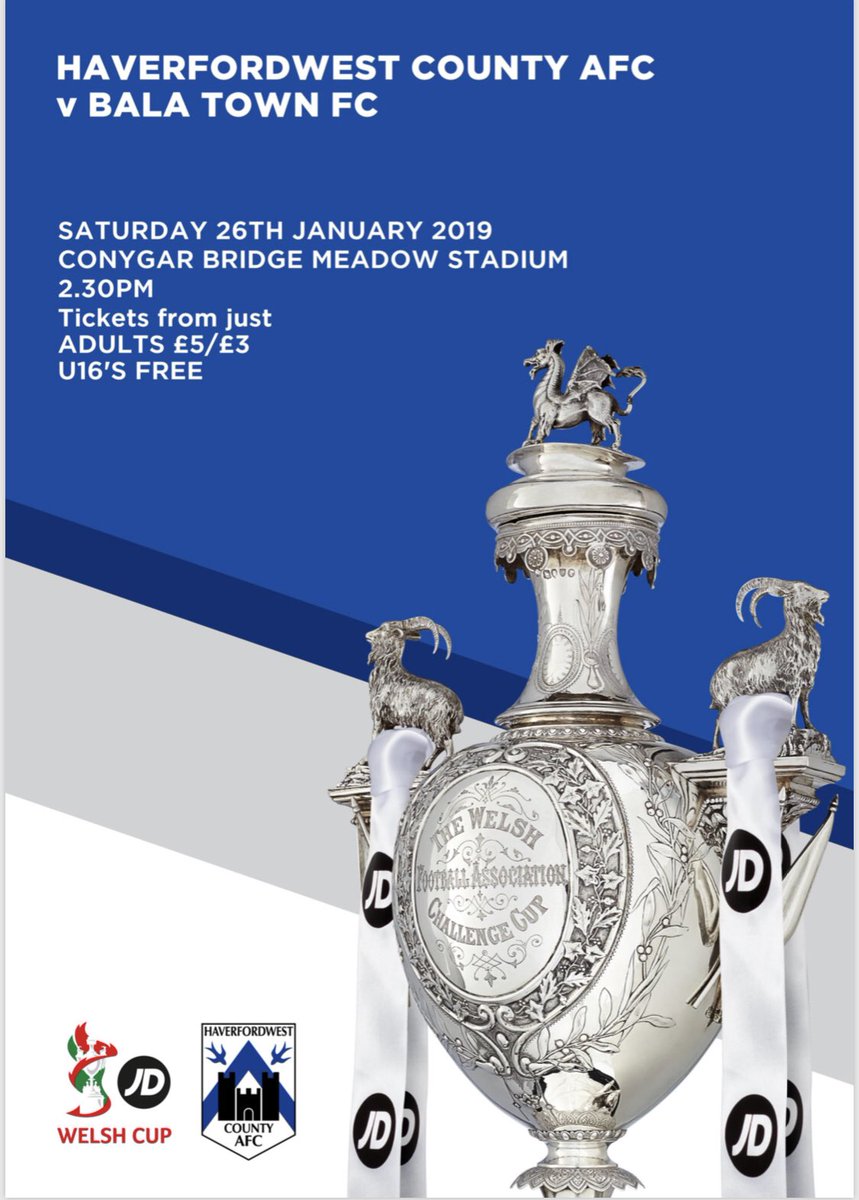FAW JD WELSH CUP - 4th Round Tie v <a href="/BalaTownFC/">Bala Town FC</a> 
A big game to look forward to this Saturday (26th) and it would be fantastic to show your support for team with a bumper gate at the Conygar Bridge Meadow as we aim to progress into the Quarter Finals!!