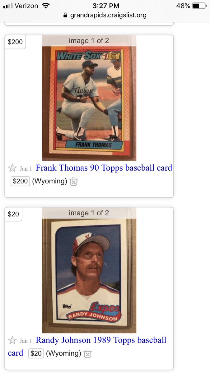 gregervw's tweet photo. @CardsFromAttic my local Craigslist has so much #gvalue but no uribes π³π€¦ββοΈ https://t.co/nILmHLnPRp