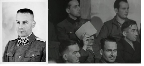 #tenyearchallenge anders: Der aus #Kreuzau bei #Düren stammende Arzt Dr. August Bender.  Links als SS-Untersturmführer in #Buchenwald 1937 - rechts als Angeklagter im Buchenwald-Prozess 1947 in #Dachau. Bender praktiziert später in #Vettweiß - #Kelz. Ein Buch ist in Vorbereitung.