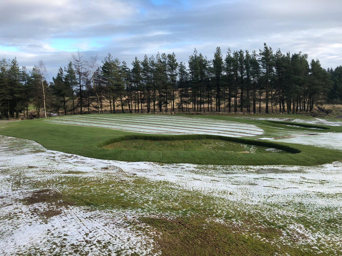 PaisleyGolfClub's tweet photo. BUNKER PROGRAMME
Great work from the Greenkeepers this week - 500 m2 of turf re-laid around the 6th green and fairway bunker - the results are beginning to look amazing. https://t.co/m2YgFkcFjW