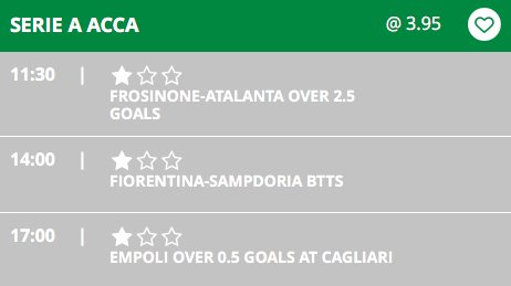 2nd #ACCA in a row!
#SerieA
💚⚽️ http://welovegoals.com 18+