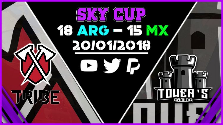• Losser Brackets•

• PRIMER Encuentro Del Dia De La Liguilla Sky De #ClashRoyale

• <a href="/TowersGamingGG/">Tower's Gaming</a> 🆚 <a href="/TribeAcademyGG/">Tribe Academy</a>

•⌚| 18 Arg - 15 Mx
• 📅 | 20/01/2019

• 📍| Las Torretas Vs Las Tribu,  Los Dos Buscan Mantenerse Con Vida En La Competencia

#ClashRoyale #CR
