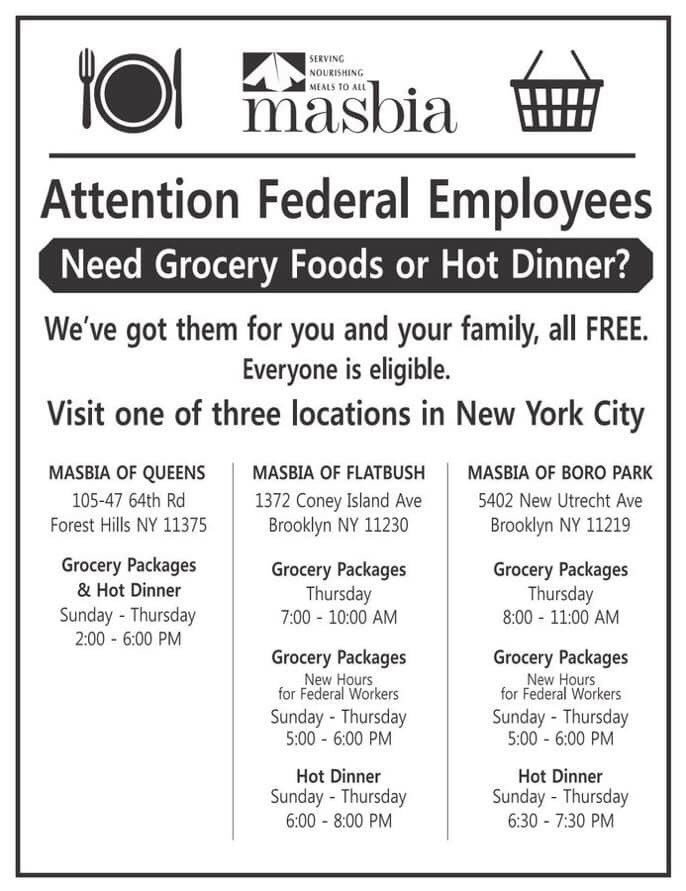 MoodyAdvisor's tweet photo. #FederalEmployees @Masbia is offering #groceries #hotdinner https://t.co/4QDSEFPSxO