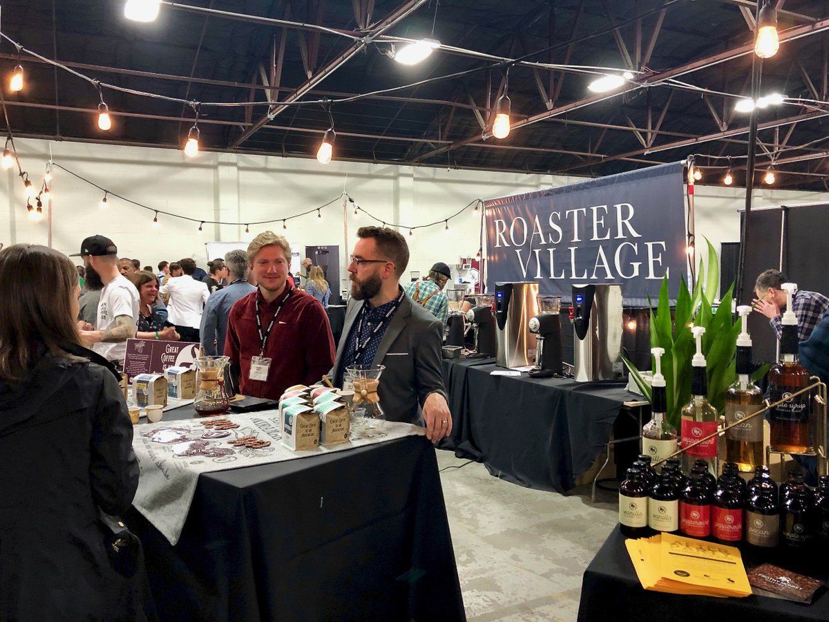 uscoffeechamps's tweet photo. Roaster Village will be bigger and better than ever at #USCoffeeChamps! Look forward to seeing the following lovely roasters: @collaborativeCS, @kickapoocoffee, @RoyalCoffee, and more! Thanks to @BUNN and #Compack for supporting Roaster Village throughout this competition season. https://t.co/1kMuBBQRnT
