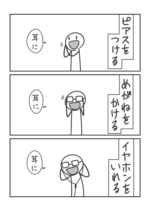 耳の漫画。 