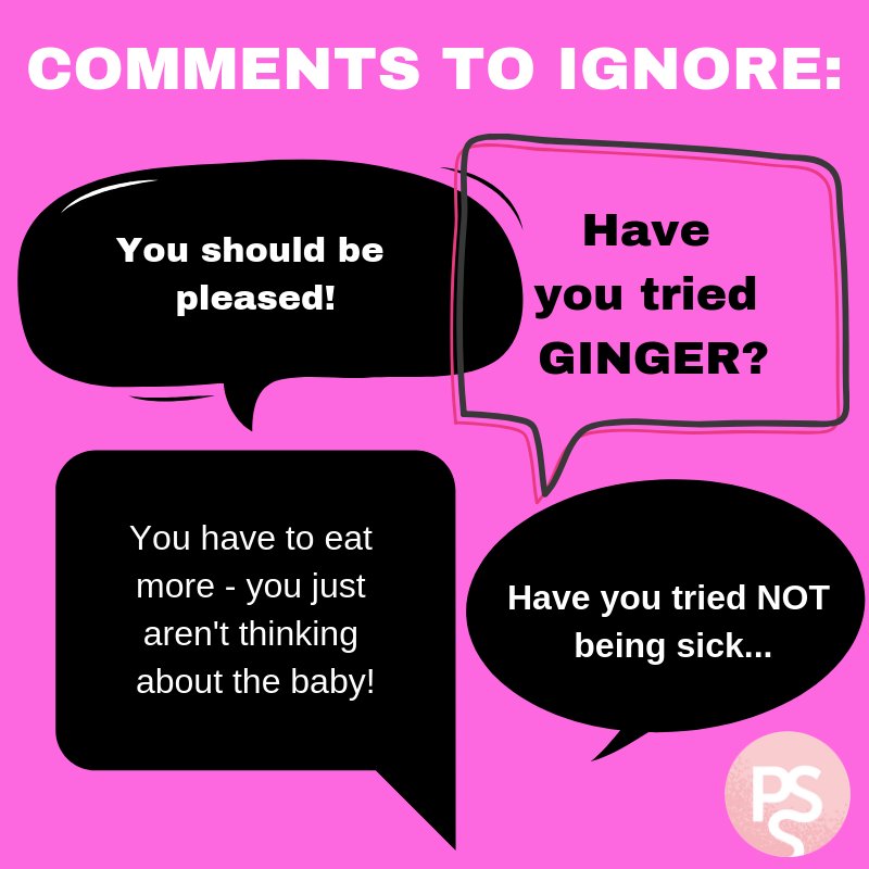 These are comments that you may hear as a HG/NVP sufferer, from people who don't understand. All our volunteers have experienced HG first-hand. We do understand. We've been there. We will support you. #Sundaysupport #hyperemesisgravidarum #pregnancysickness #youarenotalone