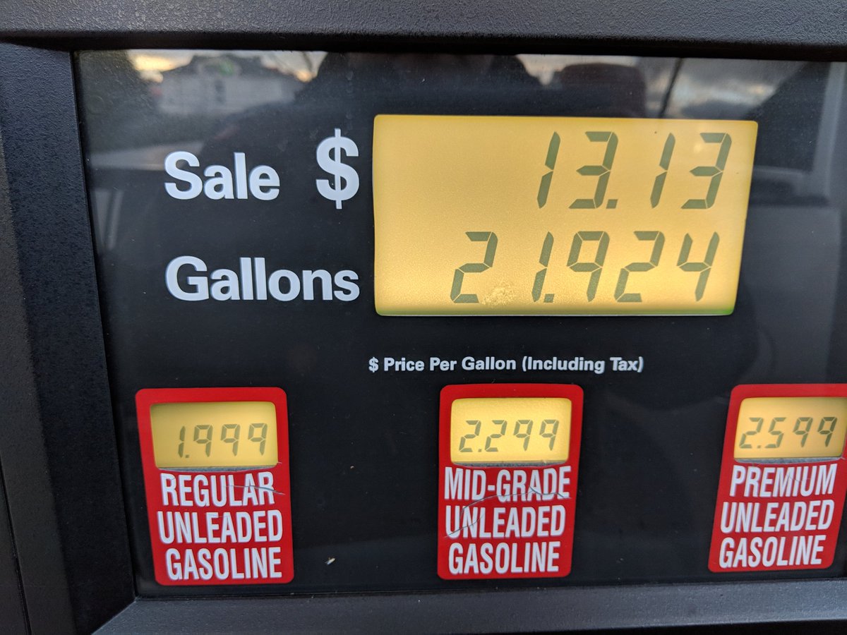 When's the last time you were able to get 22 gallons of gas for $13.13? I just did!