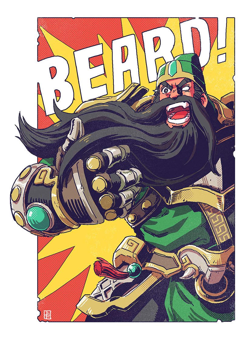 「Honor! Justice! GUAN YU REINHARDT is her」|A-KA／阿卡のイラスト