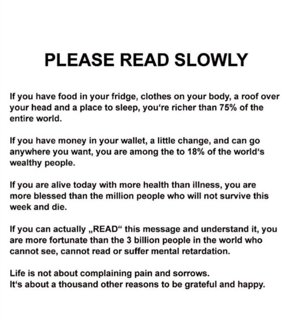 Self reminder untuk yang tidak bersyukur.