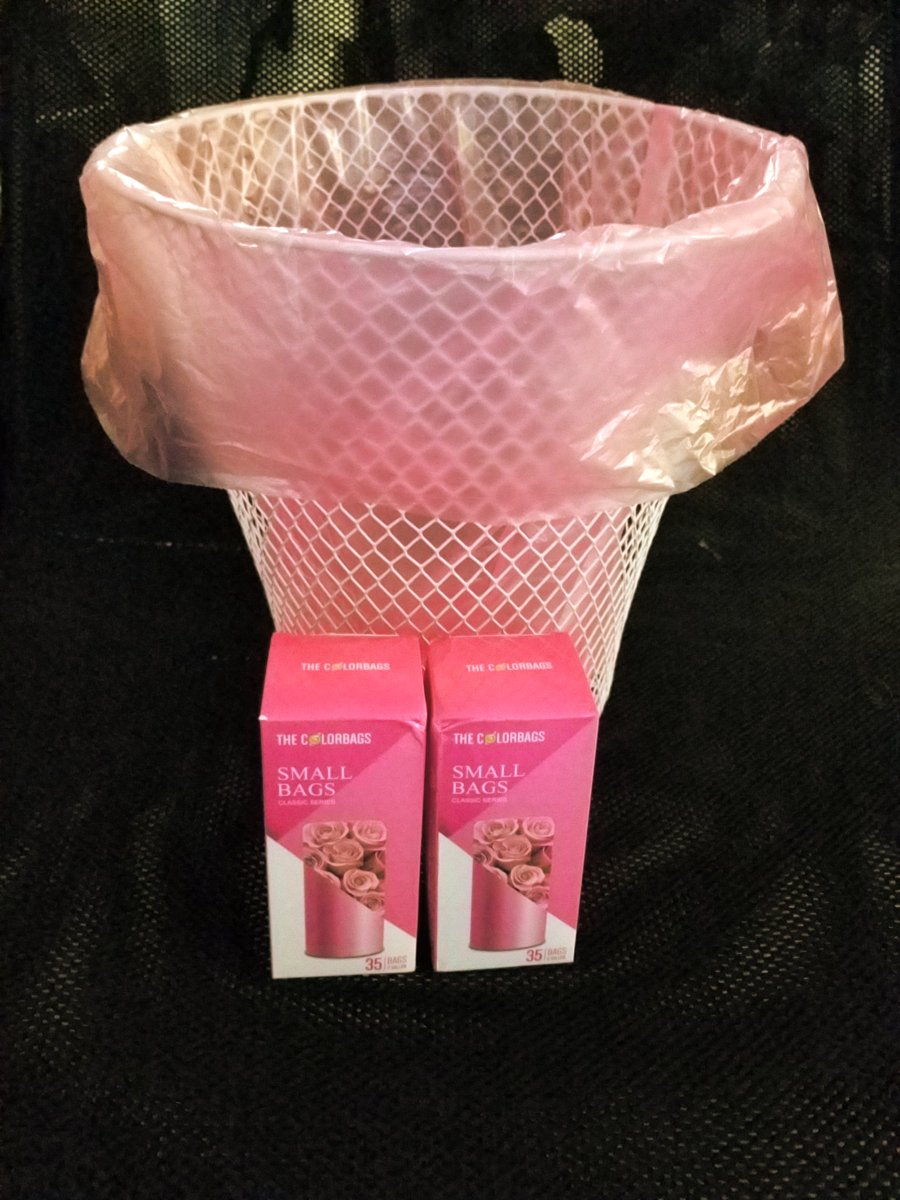 Deedles070970's tweet photo. FORID Small Garbage Bags, Classic Series Classical Pink - 2 pack of 35 count each box of 4 gal. garbage bags. Thicker than typical trash can liner, made from PE. #DiscountedForReview #Forid #GarbageBags #TrashBags #TrashCanLiners #PETrashBags https://t.co/wwF53wbEJy https://t.co/OkmtFhknTQ