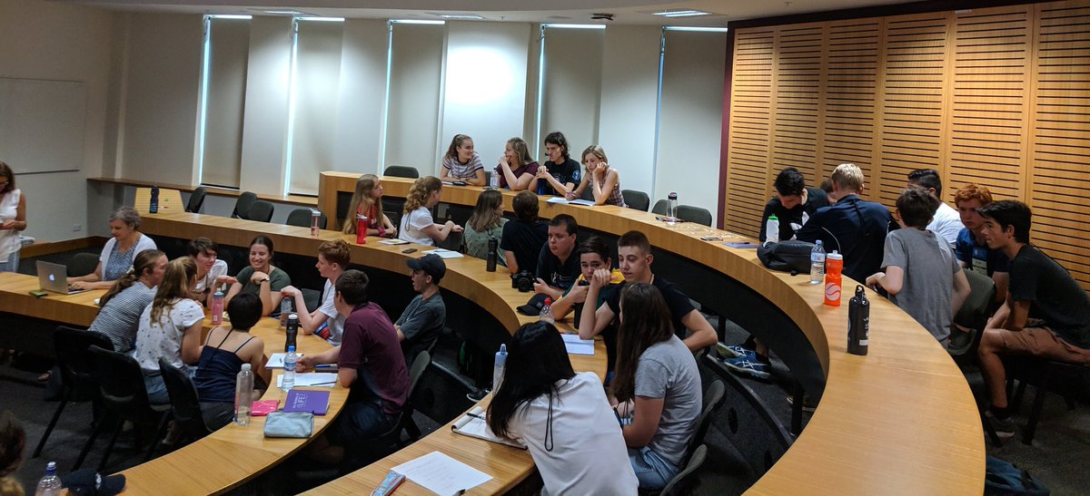 NYSFoz's tweet photo. Our expert panels of #NYSFOZ2019 #SessionC students are judging three 3-min pitches from @scienceANU and deciding who deserves a $10million grant for cross-disciplinary STEMM projects! Will they choose AI, Personalised Medicine, or Zero Carbon Energy? Thanks Dr. Roslyn Prinsley! https://t.co/TwYV7OreYT