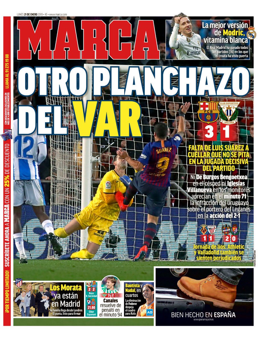 Portada Diario #Marca de Madrid - Lunes 21 enero.