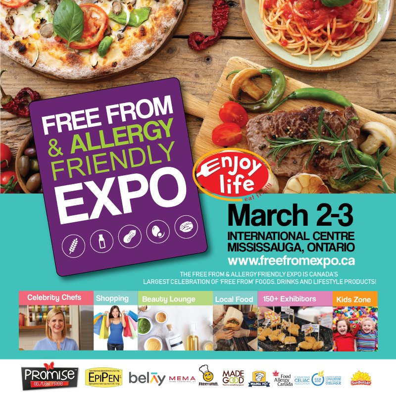 Join us at the Free From Allergy Friendly Expo on March 2-3! Be sure to stop by our booth for free resources and attend our session on food labelling. Register at freefromexpo.ca, our members get 15% off online admission tickets using discount code FACANADA15.