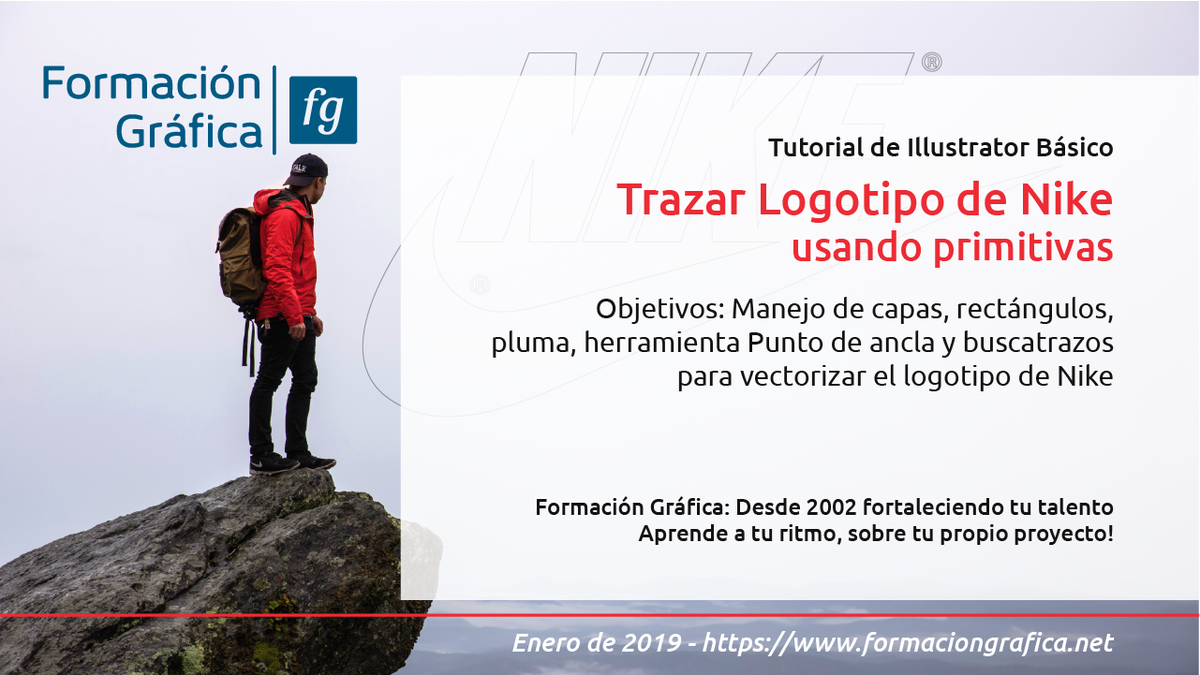 placidolunafg's tweet image. Material de apoyo para las primeras clases de los Cursos de Adobe Illustrator; en éste se muestra el uso de figuras geométricas básicas (primitivas) para dibujar una interpretación del logotipo de Nike: 
youtube.com/watch?v=PspU_C…
#formaciónGráfica #tutorialIllustrator