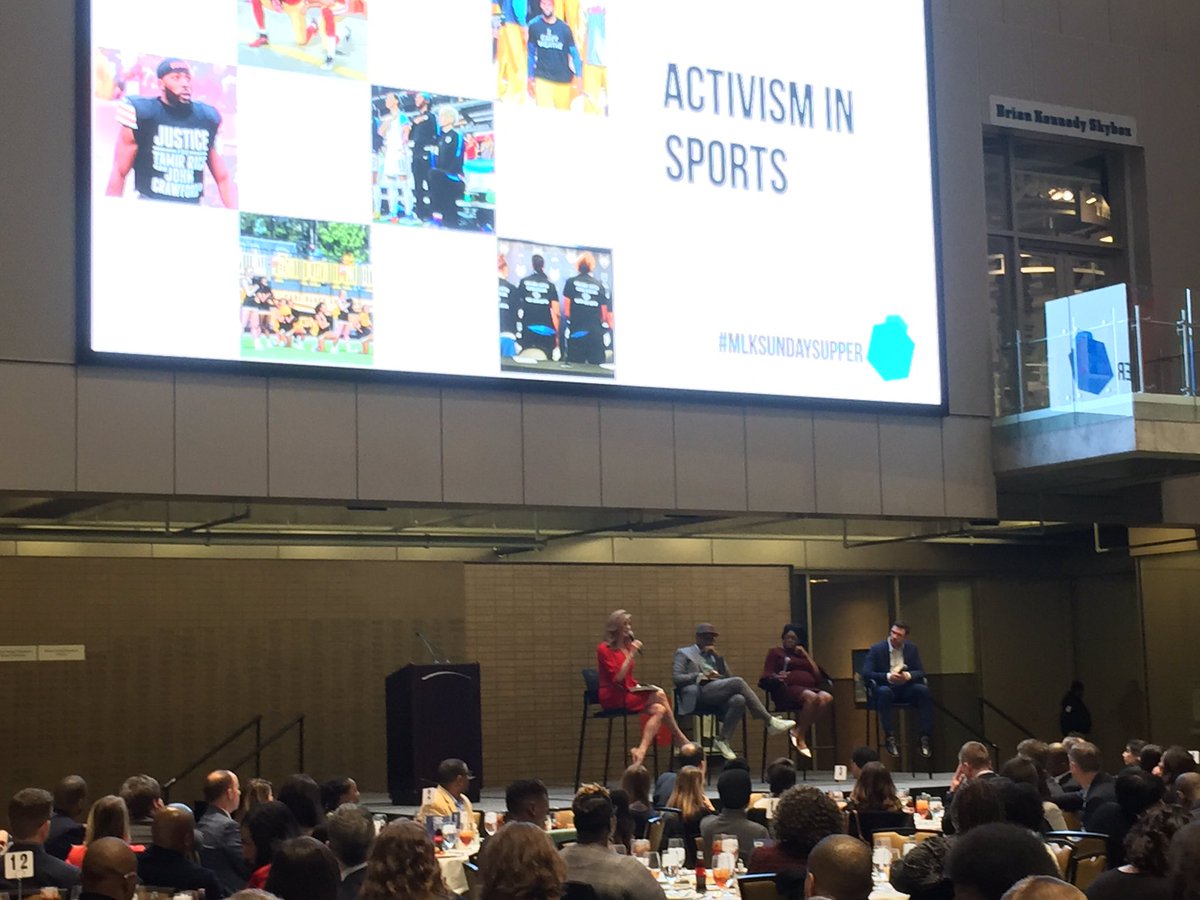 Honored to be included in the @HandsOnAtlanta #MLKsundaysupper where we’re having an important discussion on activism in sports & bridging the racial divide in honor of Dr. Martin Luther King Jr. #MLK