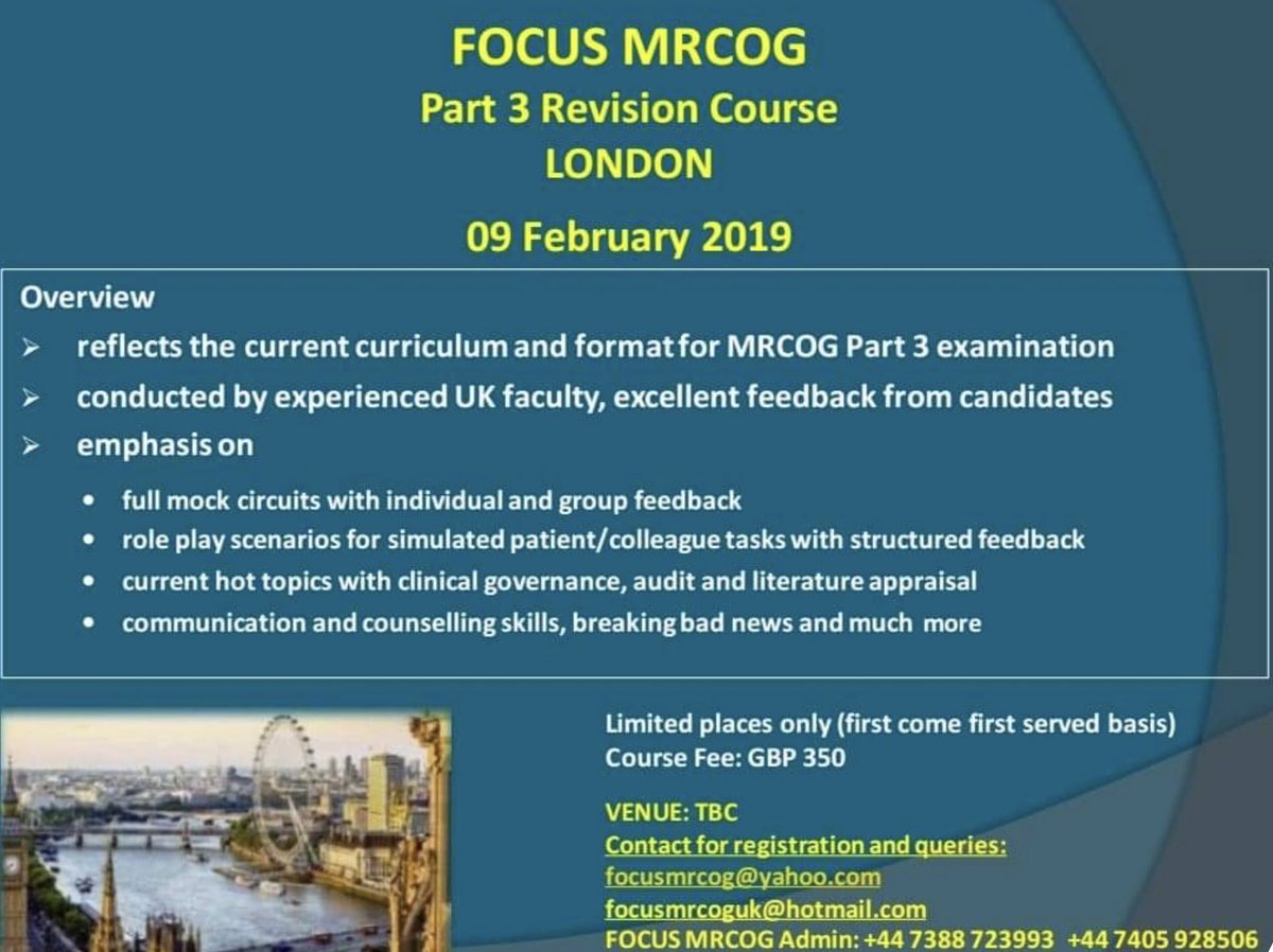 MrcogFocus's tweet photo. @BeMRCOG #MRCOG #MRCOGPart3 #MRCOGexam #MRCOGbooks #MRCOG2018 #PreparePart3 #distanceeducation #onlineshortcourses #onlinemcqs #mrcpiexams #mrcpionlinecourse #mrcogexams #onlinemrcogcourses https://t.co/jS1GC2iyMl