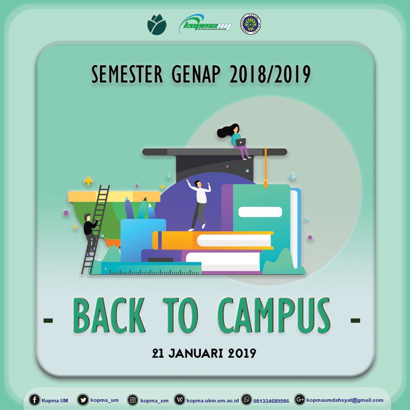 Hallooo nggak terasa udah masuk kuliah aja... Gimana hari pertama kalian di kampus???

#welcomebacktocampus #KopmaUM #mahasiswa #2019goals
