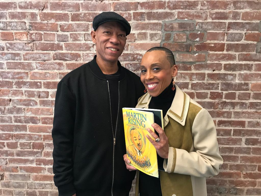 scholasticCDA's tweet photo. This #MLKDay weekend, we're revisiting our Scholastic Reads podcast episode with #MartinRising creators @AndreaDavisPink and Brian Pinkney! The duo discuss how their own lives and work have been impacted by King's work. Listen here > https://t.co/9QF9ufrFFQ https://t.co/vdAriTx8nJ