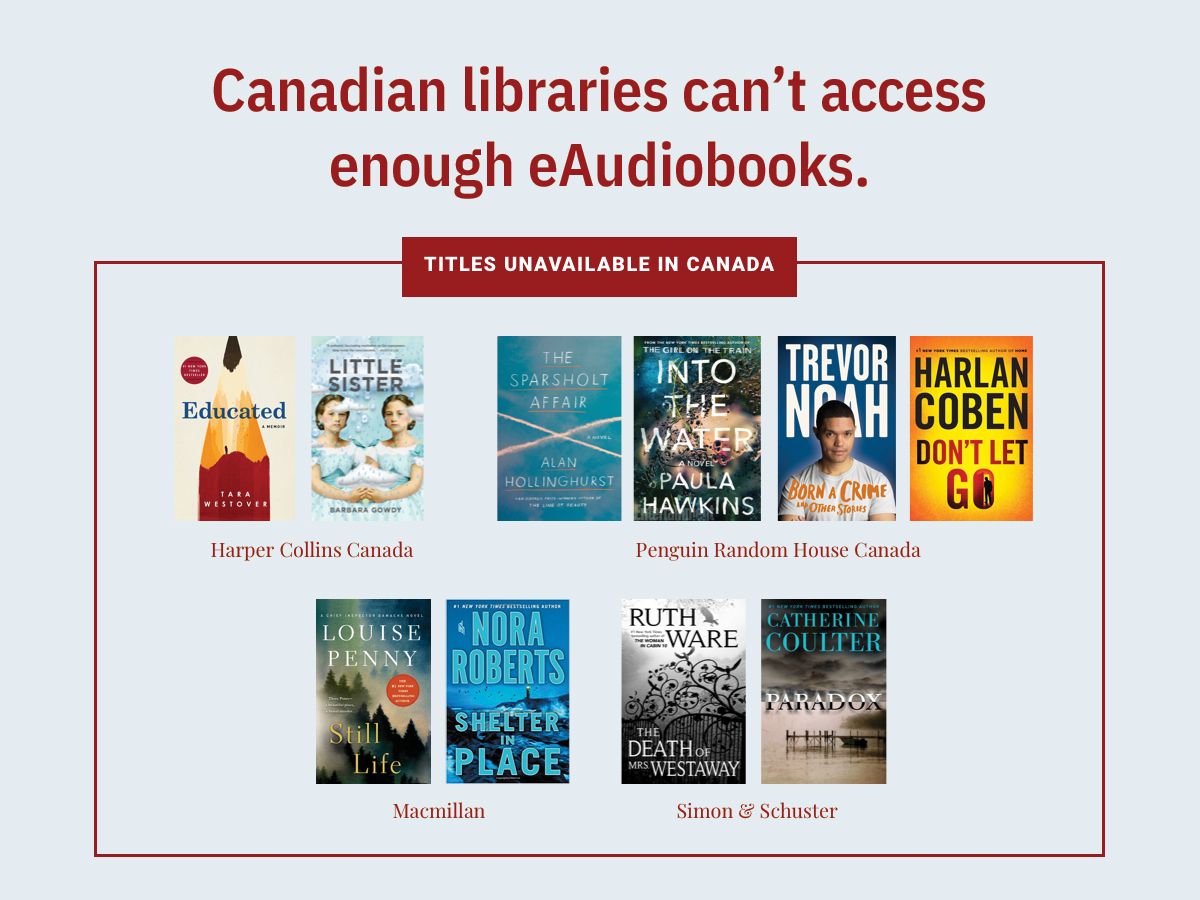ORLreads's tweet image. Our public libraries are trying to meet the demand for eAudiobooks, but multinational publishers won’t cooperate. We need your help. Join the movement and help us get stronger #eContentForLibraries.
econtentforlibraries.org