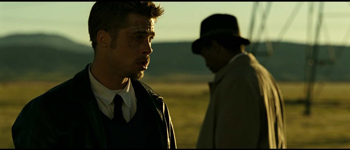 Detective Somerset: “I’ll give you a call when you’re settled in down there, son. I’m never far away, Mills. Remember that.”