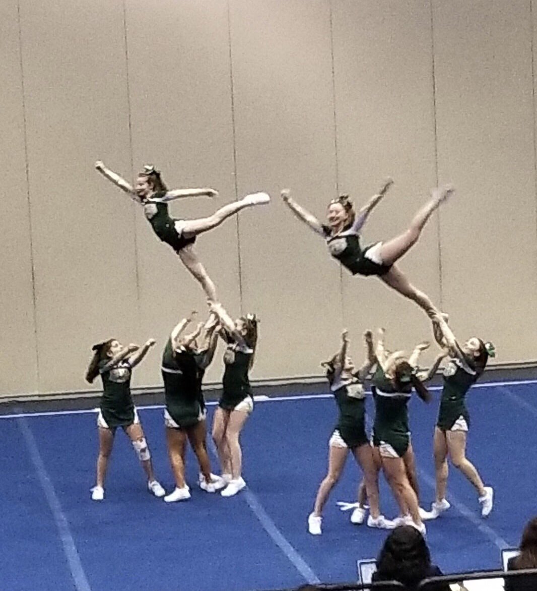 cheer_lane's tweet photo. @LaneTech1440 Varsity Cheerleaders are CITY CHAMPIONS once again! 💚💛 I could not be more proud of these talented athletes- I feel honored to be their coach. Thank you fans, families, friends, @LT_Athletics and admin. for all the support! #TheLaneWay #SchoolOfChampions #3Peat https://t.co/fs1jMSSVlR